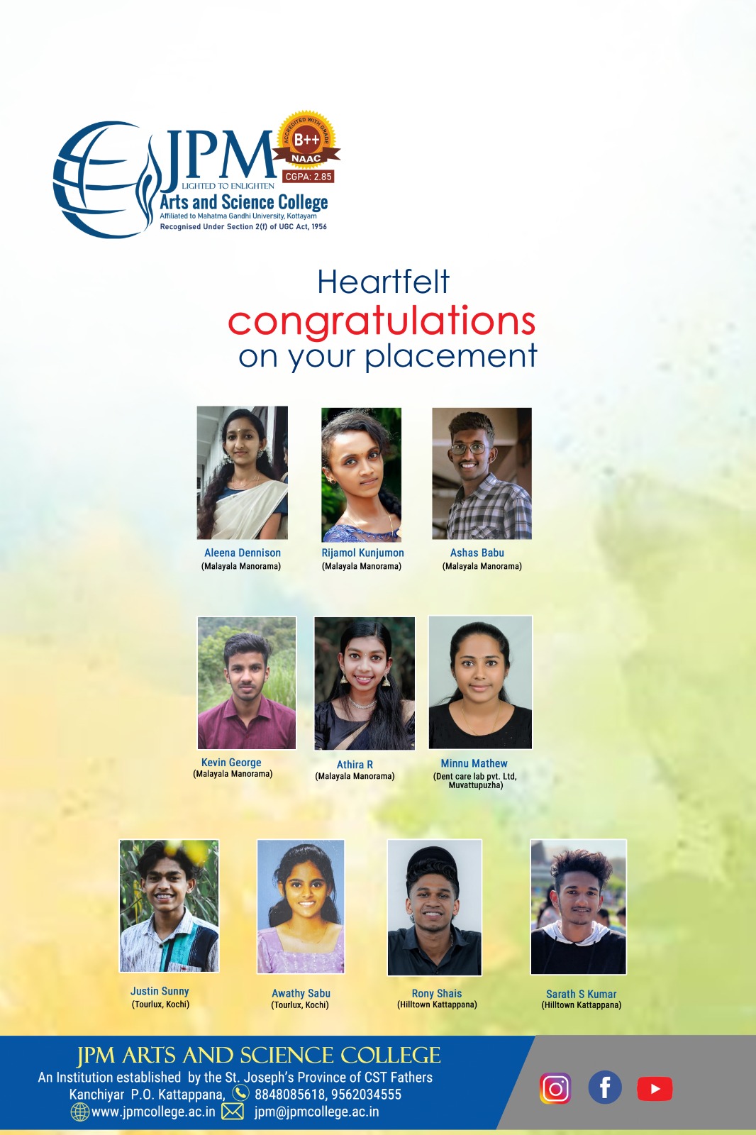 Congratulations dear students